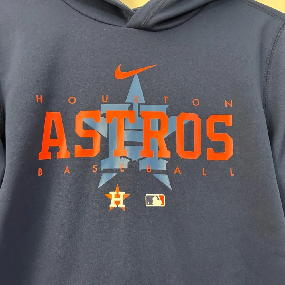 Nike Baseball Houston Astros Hoodie sweatshirt kids large (14-16) blue cl - Picture 2 of 7